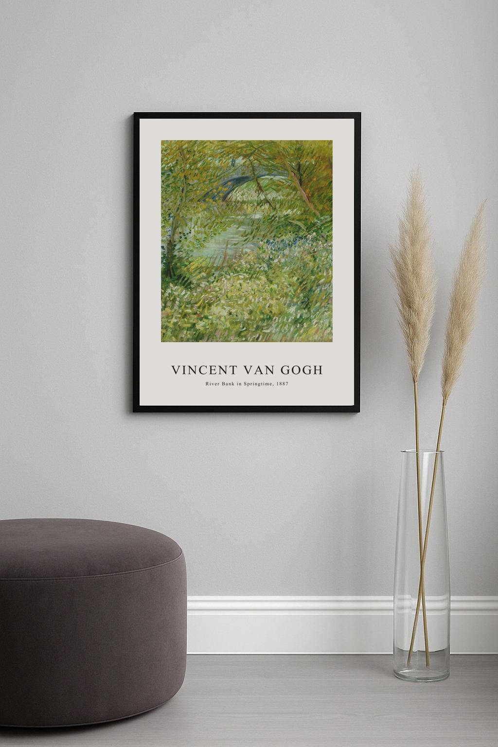River Bank in Springtime Poster