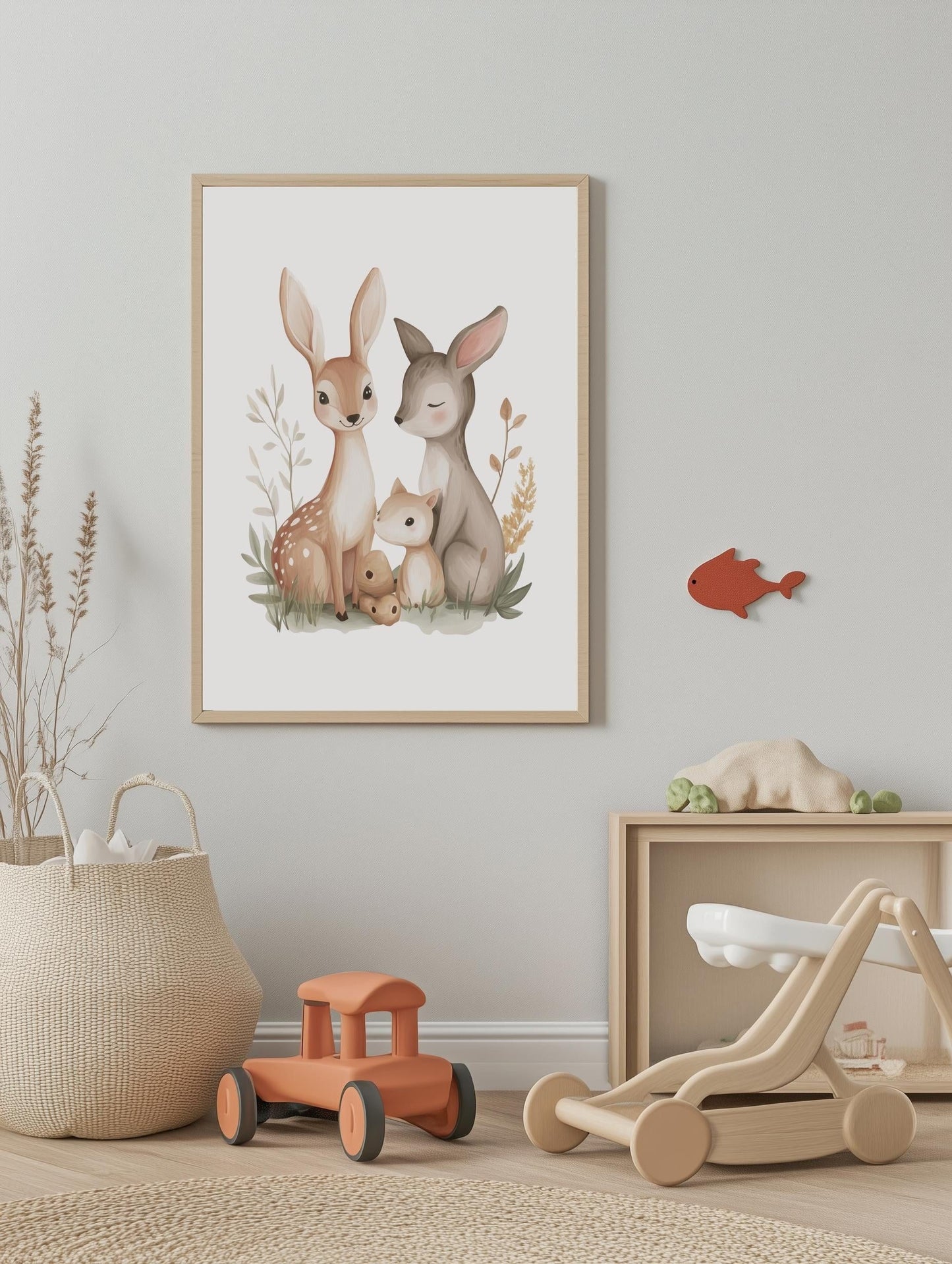 Woodland Animal Family Poster