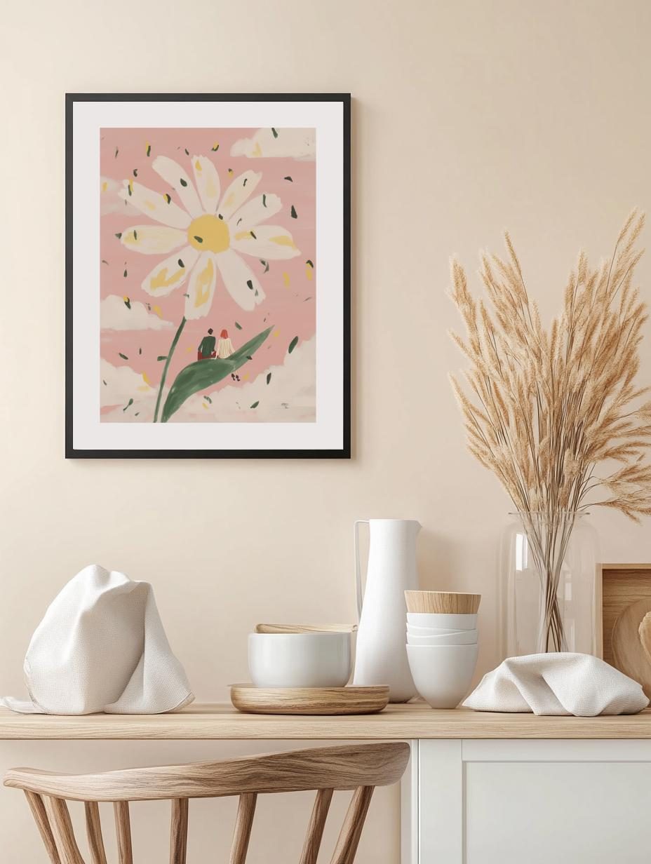 Giant Daisy Picnic Poster