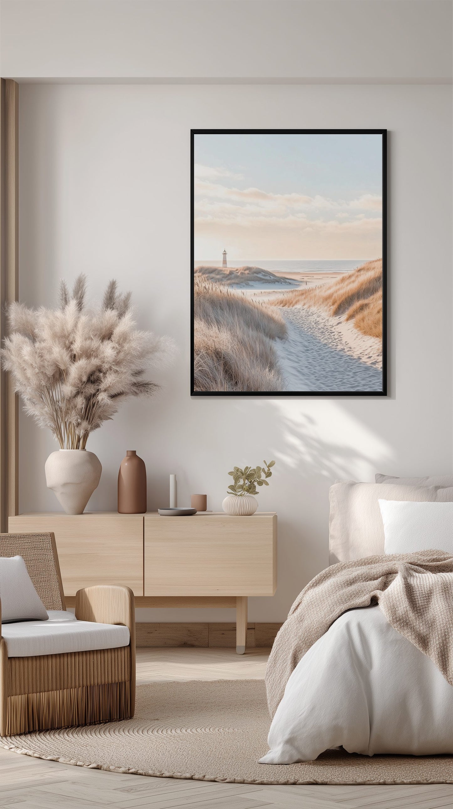 Distant Lighthouse Coast Poster
