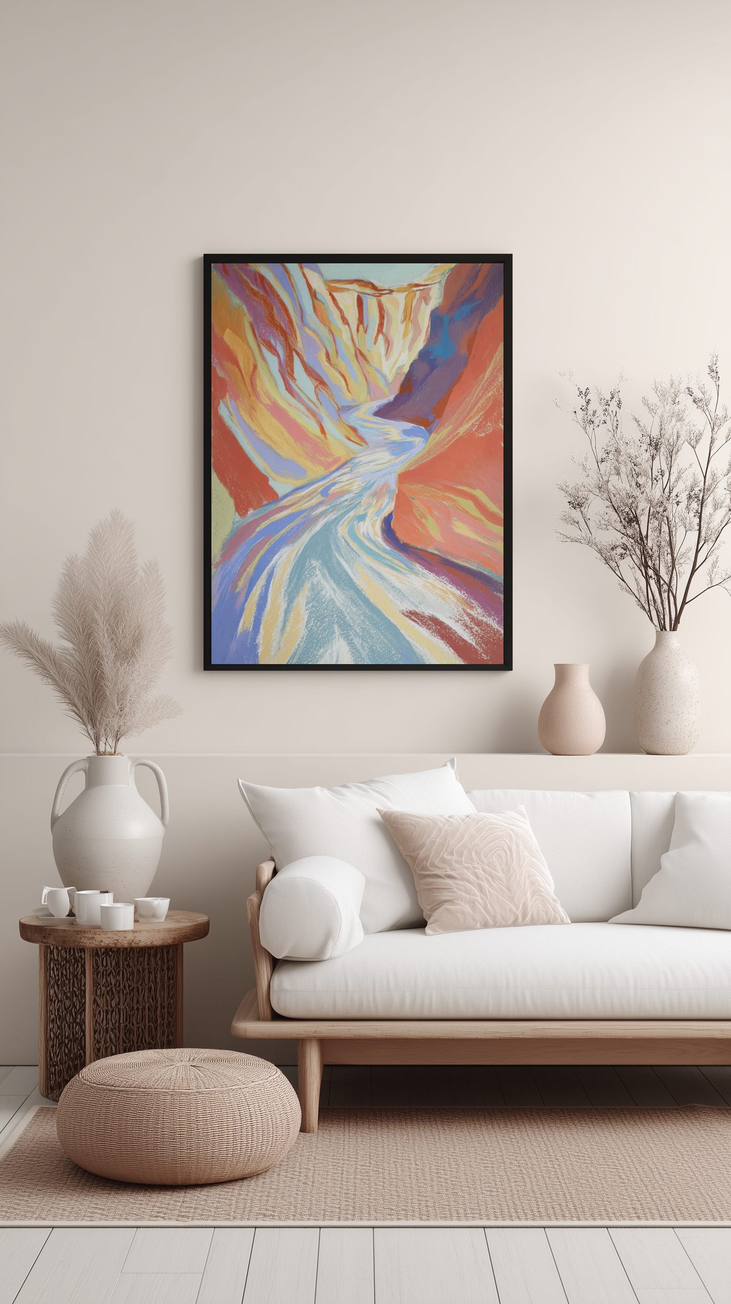 Pastel Canyon Flow Poster