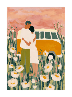 Sunset Embrace Poster