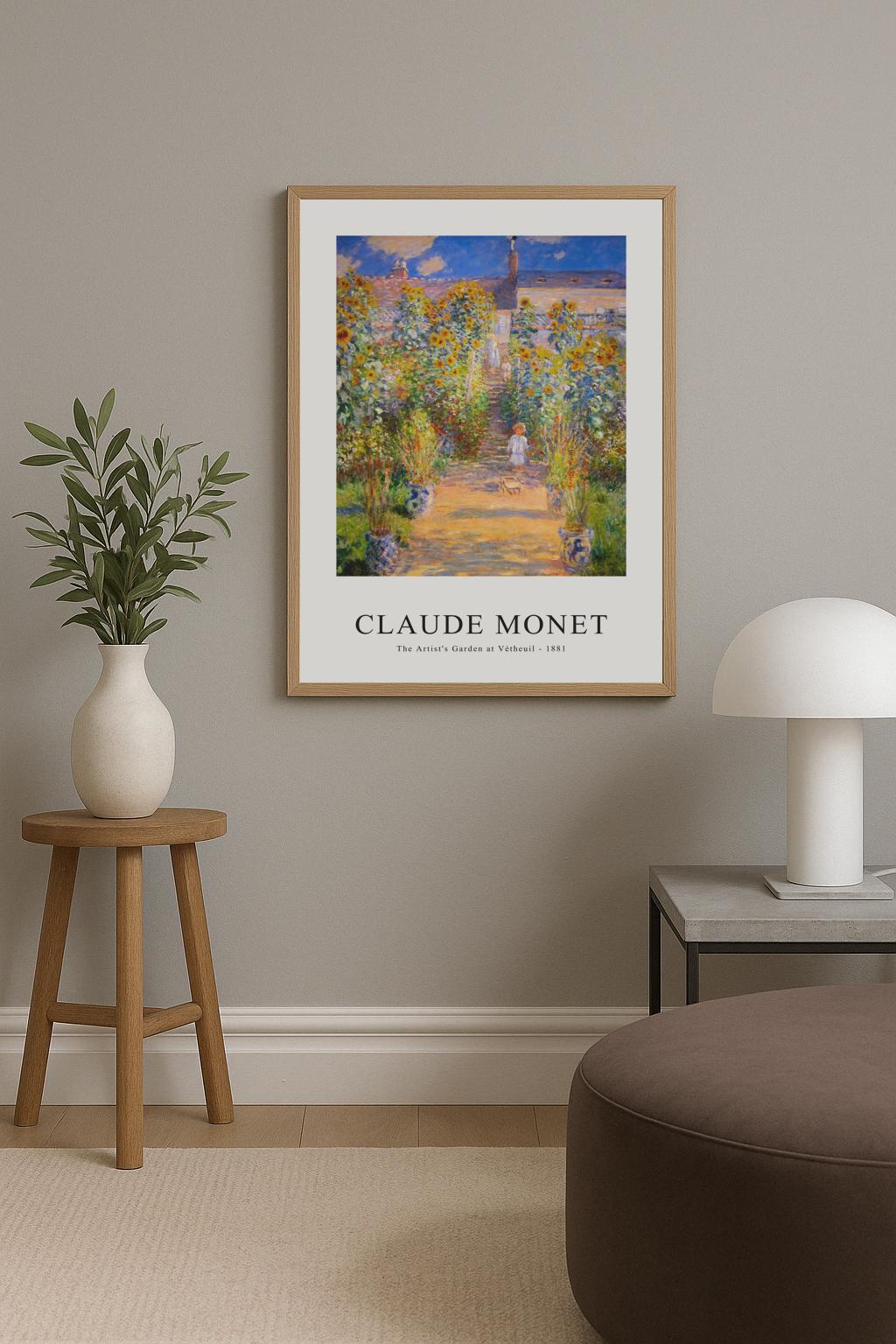The Artist's Garden at Vétheuil Poster