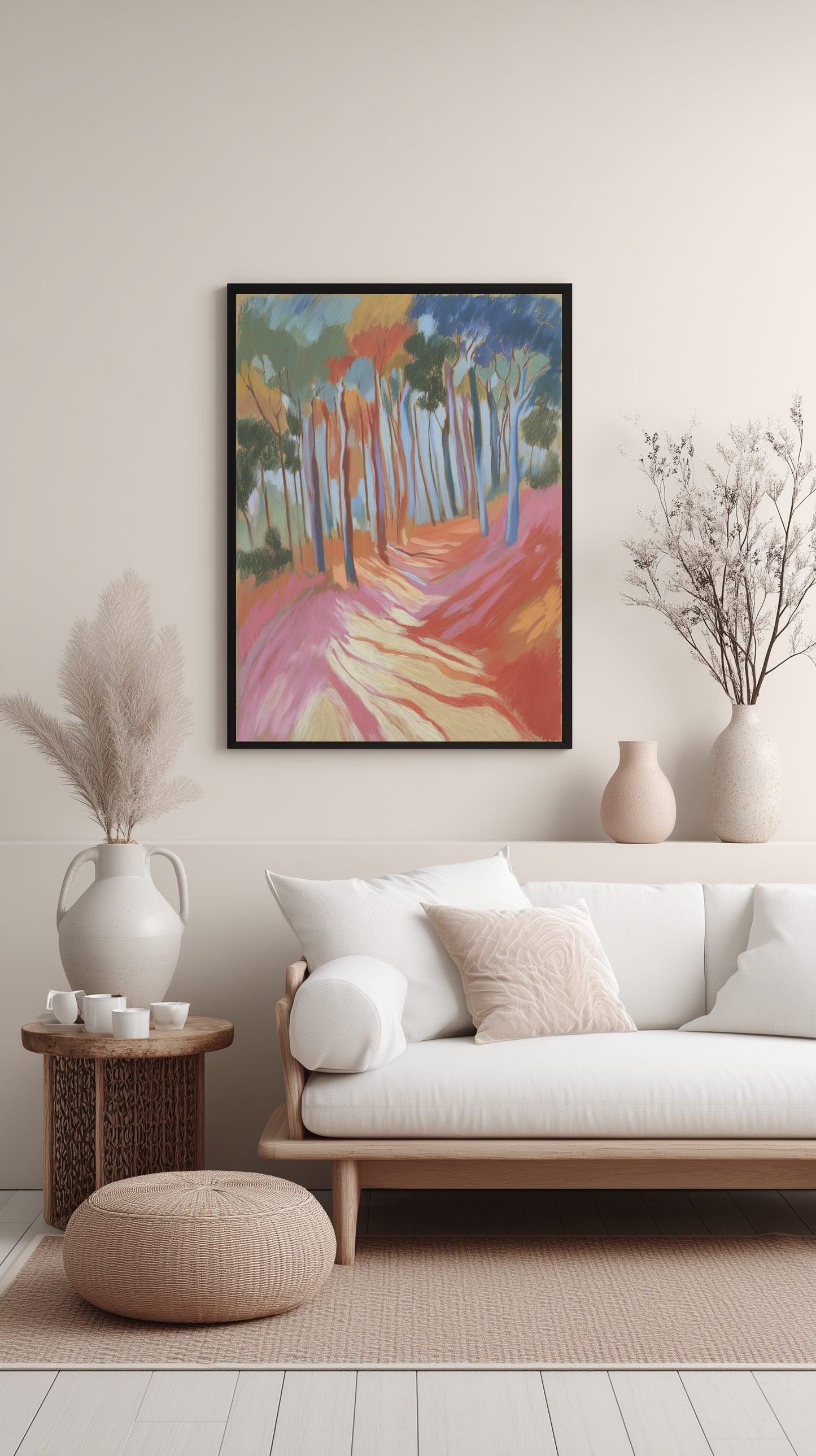 Pastel Forest Path Poster