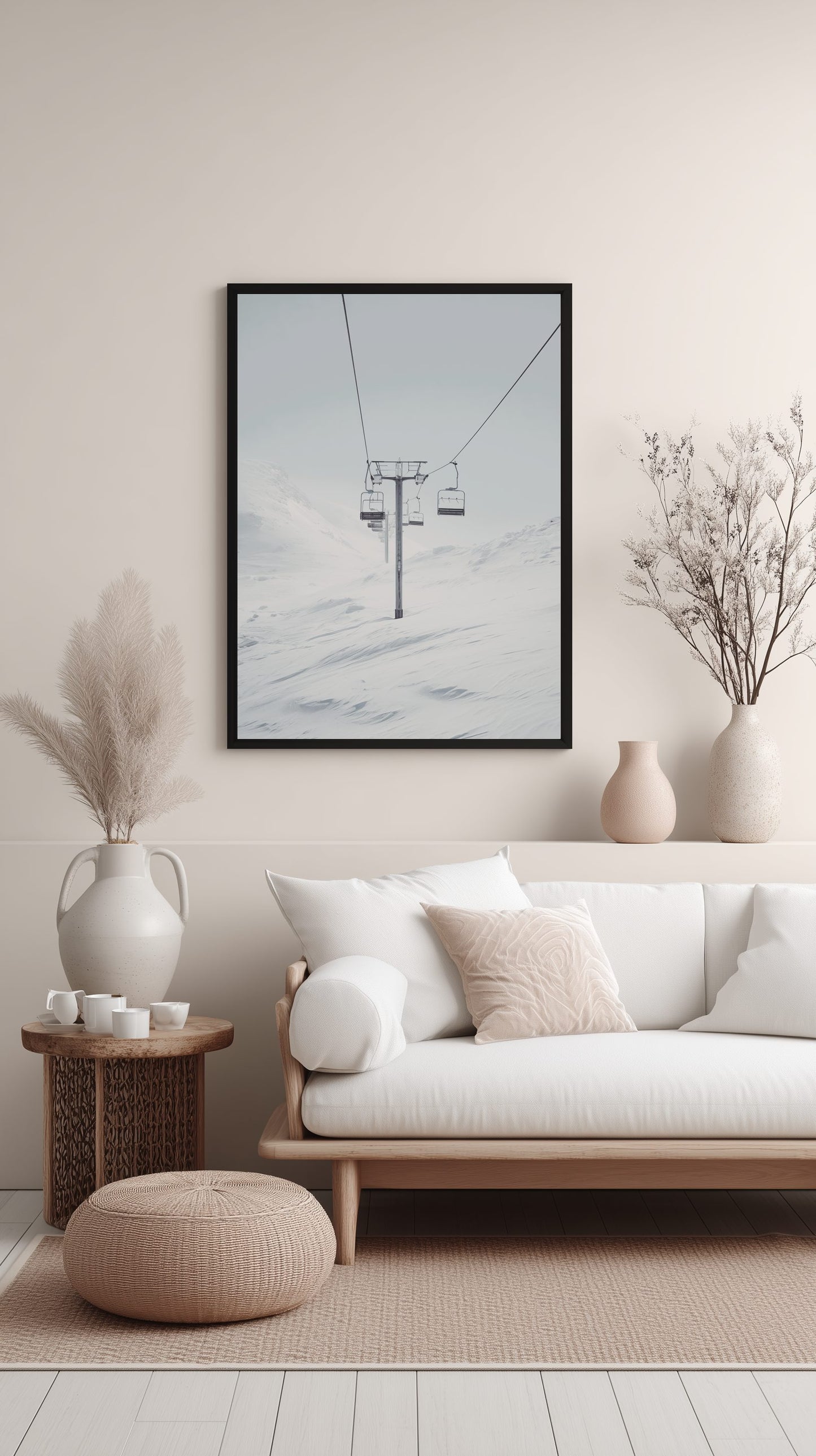 Minimal Ski Lift Poster