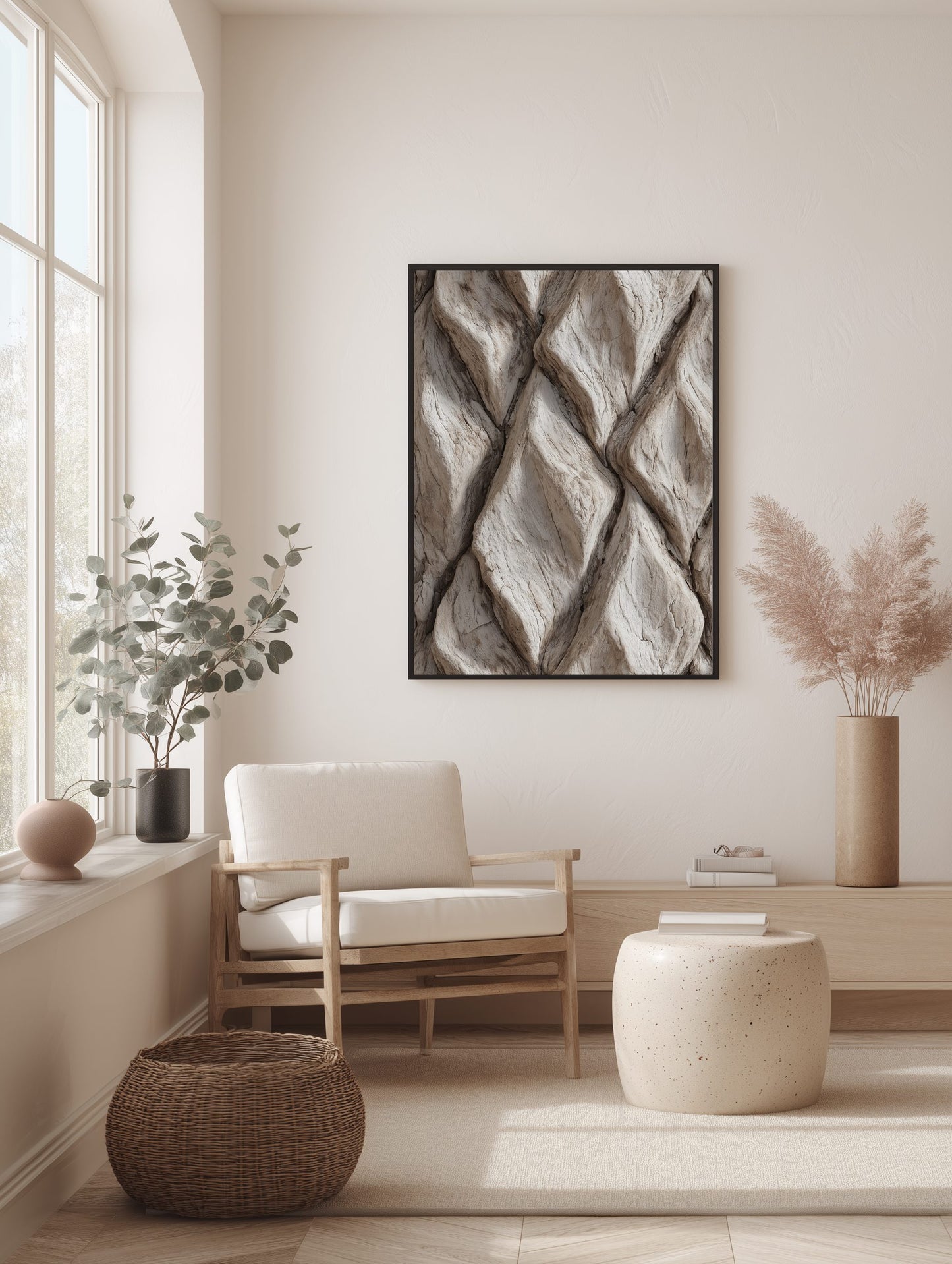 Geometric Palm Texture Poster