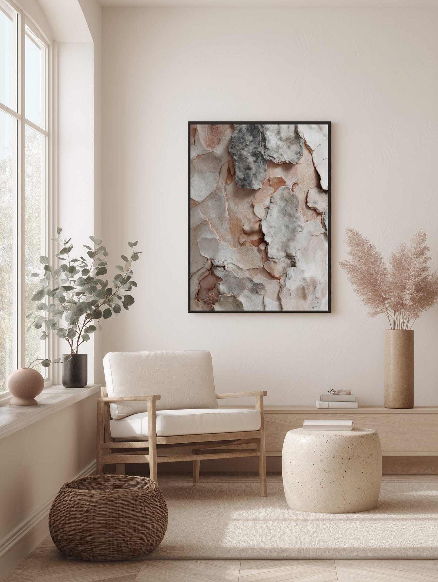 Soft Blush Bark Poster