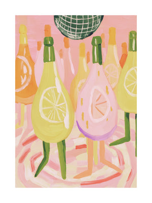 Disco Bottles Poster