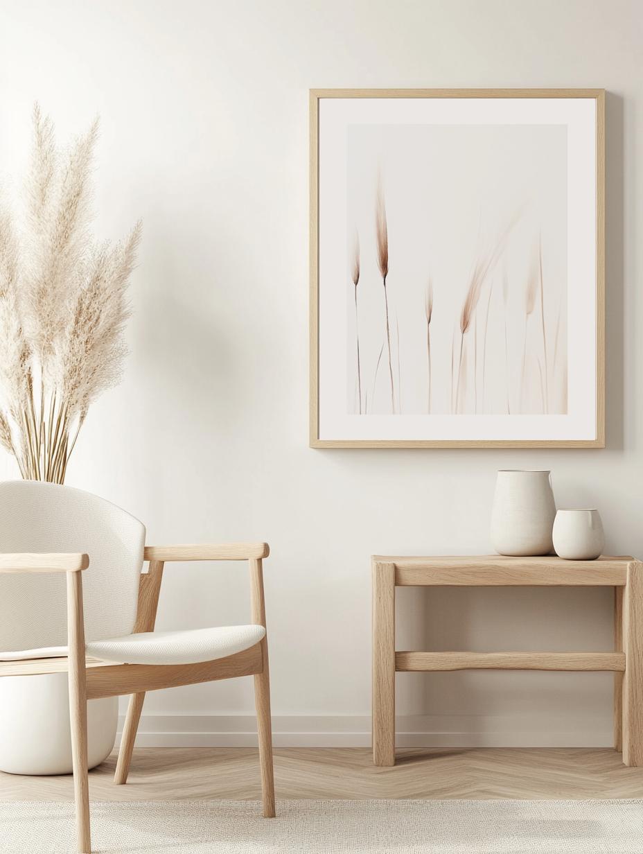Minimalist Wheat Stalks Poster