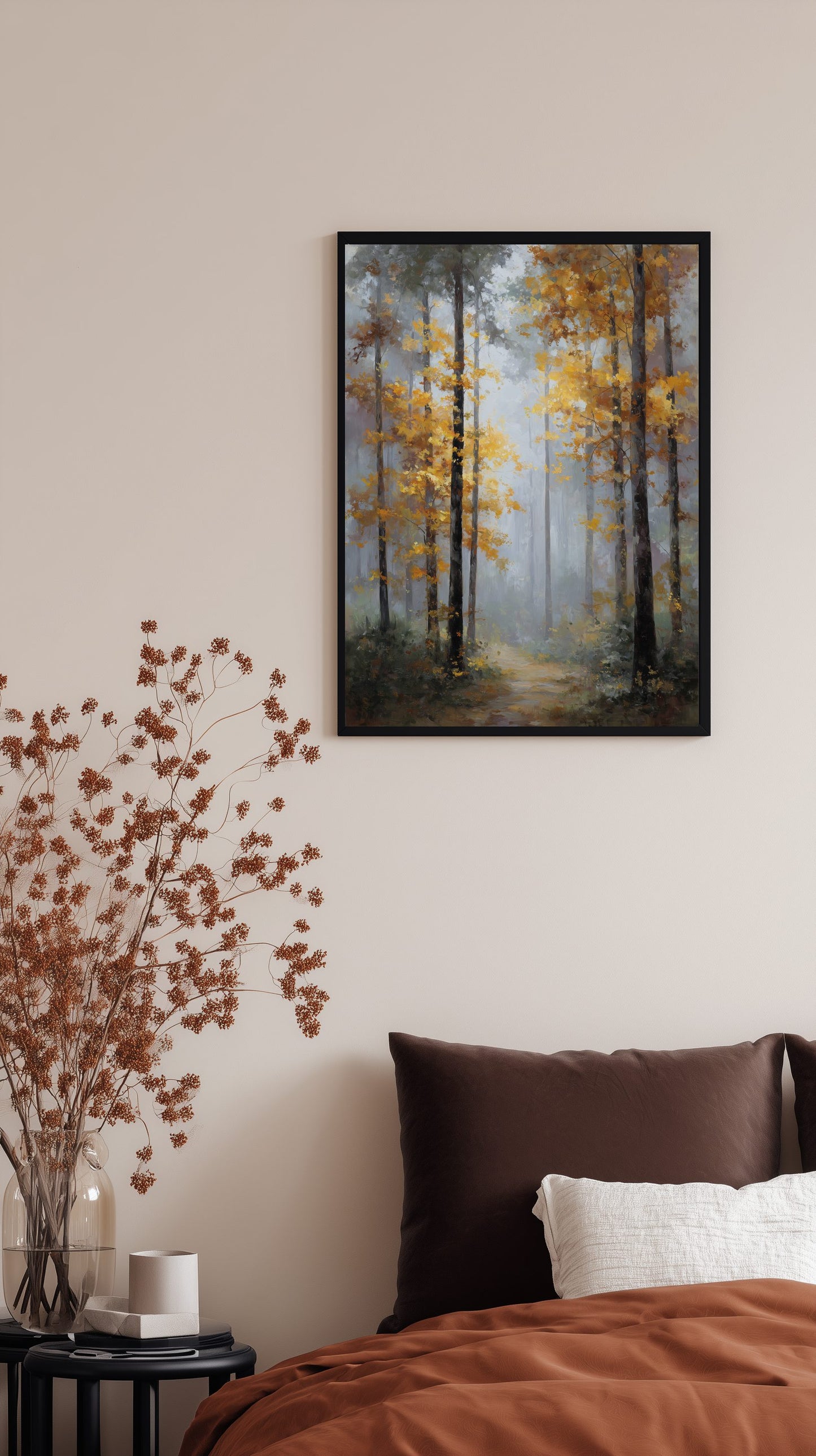 Misty Forest Path Poster