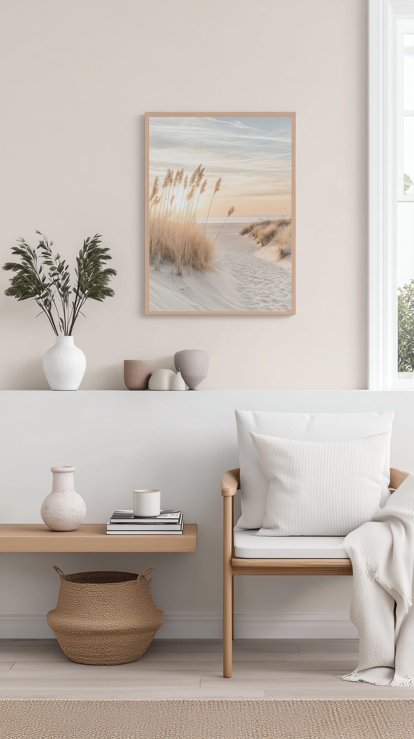 Reeds in Sunset Dunes Poster