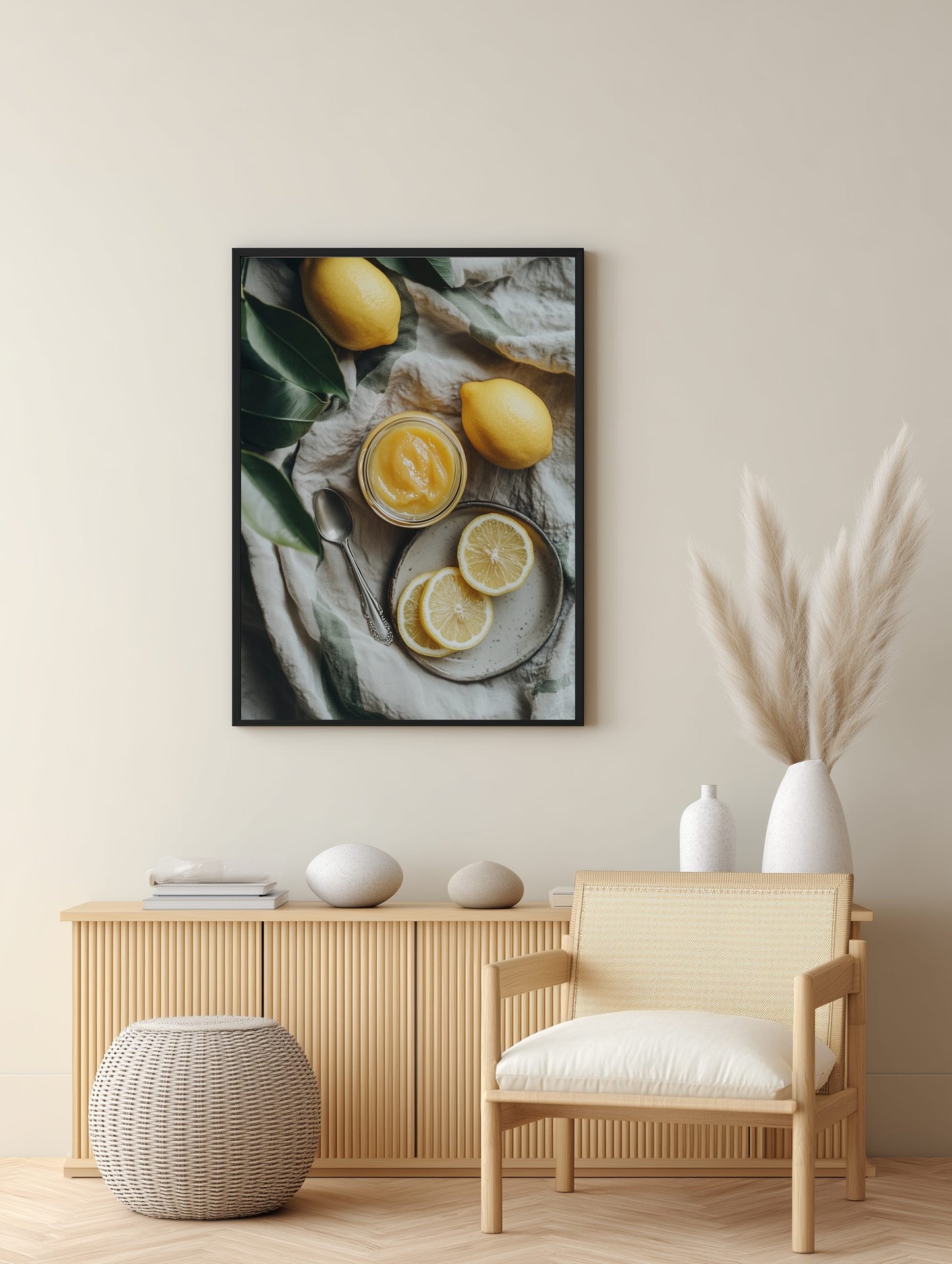Lemon Curd Flat Lay Poster