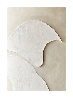 Curved White Forms Poster