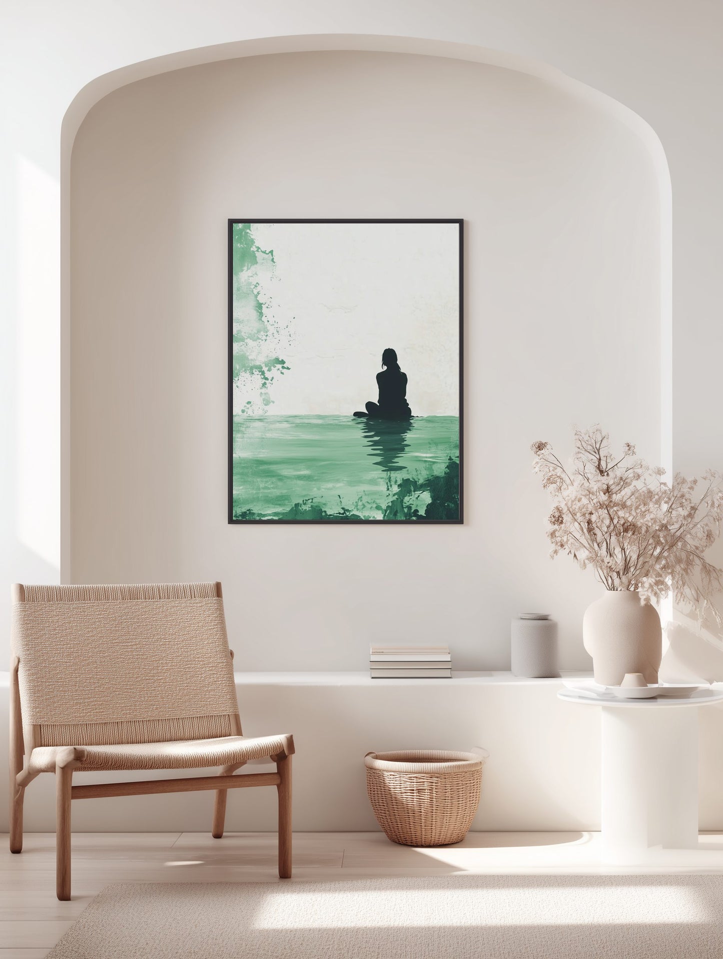 Green Silence Watercolor Poster