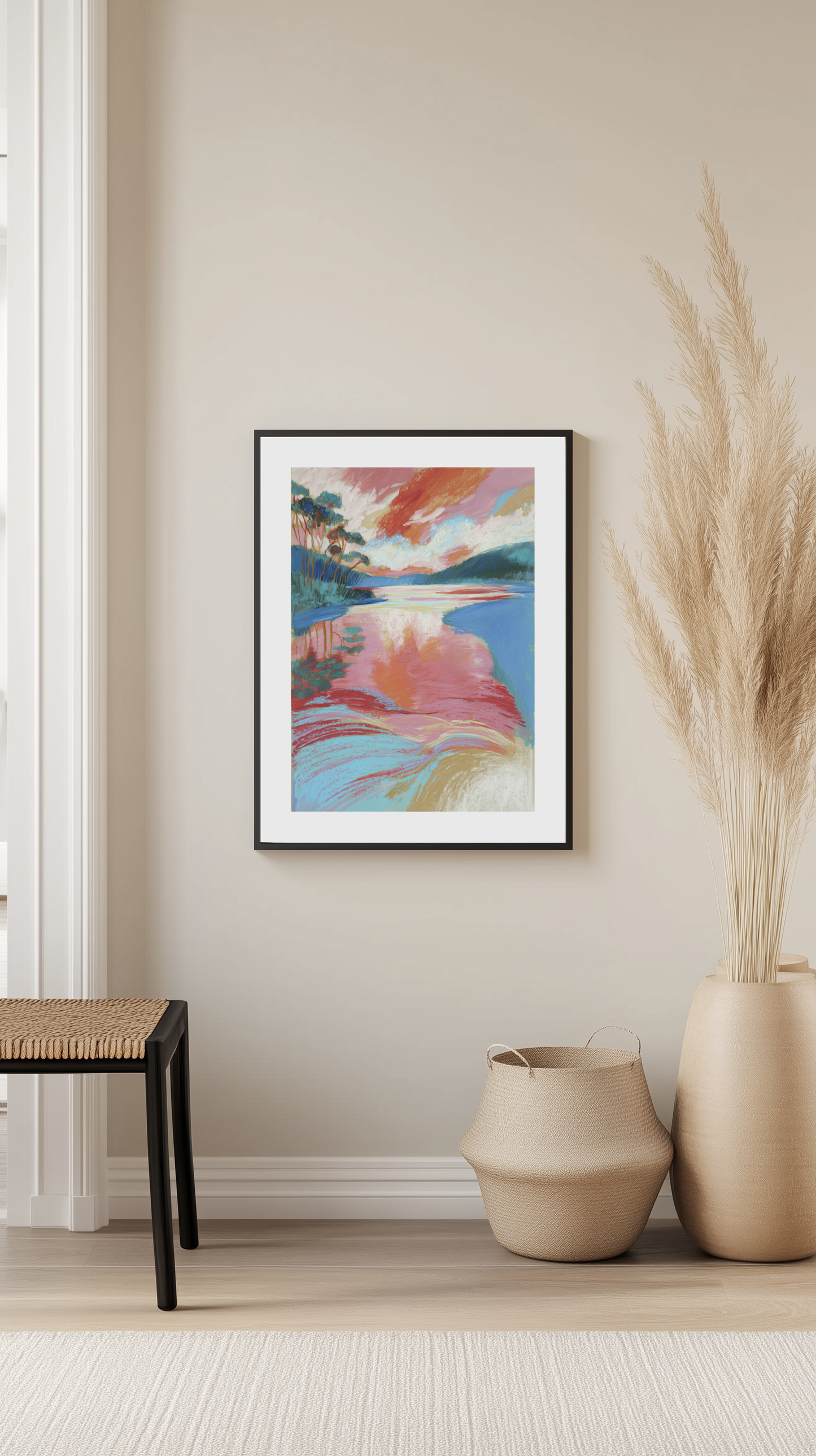 Sunset Lake Reflection Poster