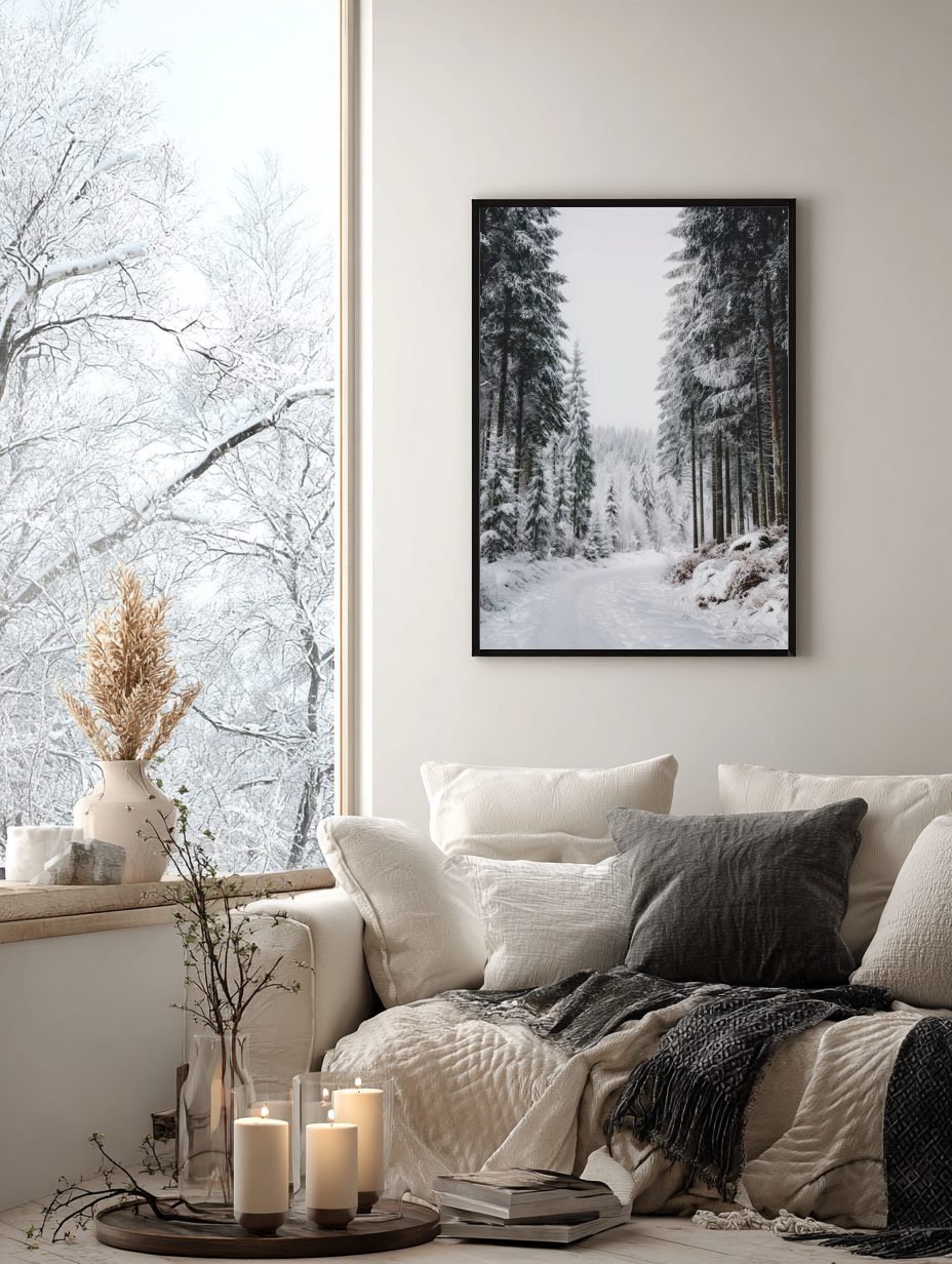 Winter Forest Path Poster