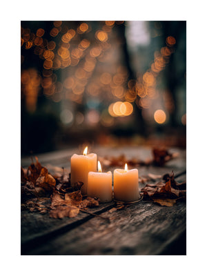 Rustic Candlelight Poster