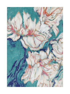 Floating White Petals Poster