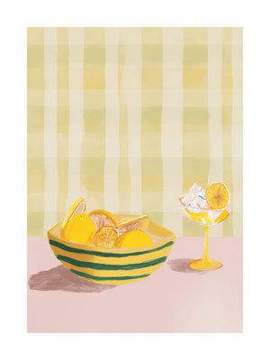 Citrus Bowl Still Life Poster