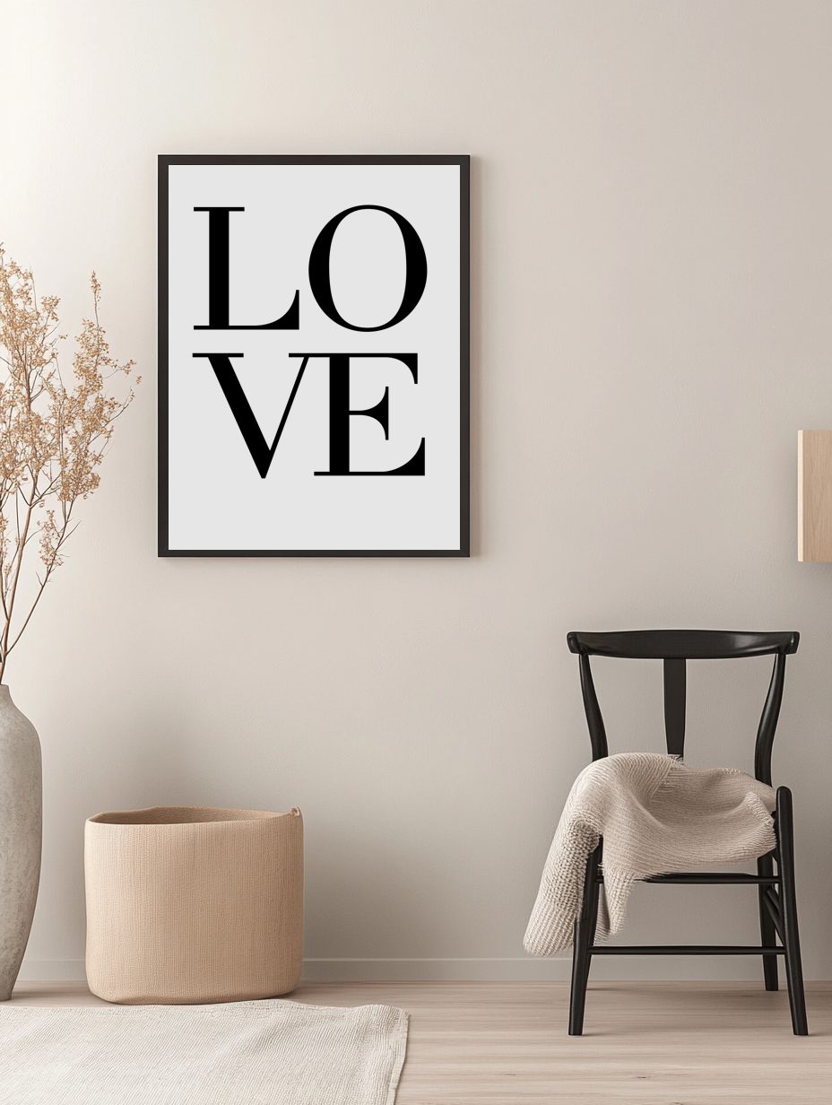 LOVE Scandinavian Text Poster