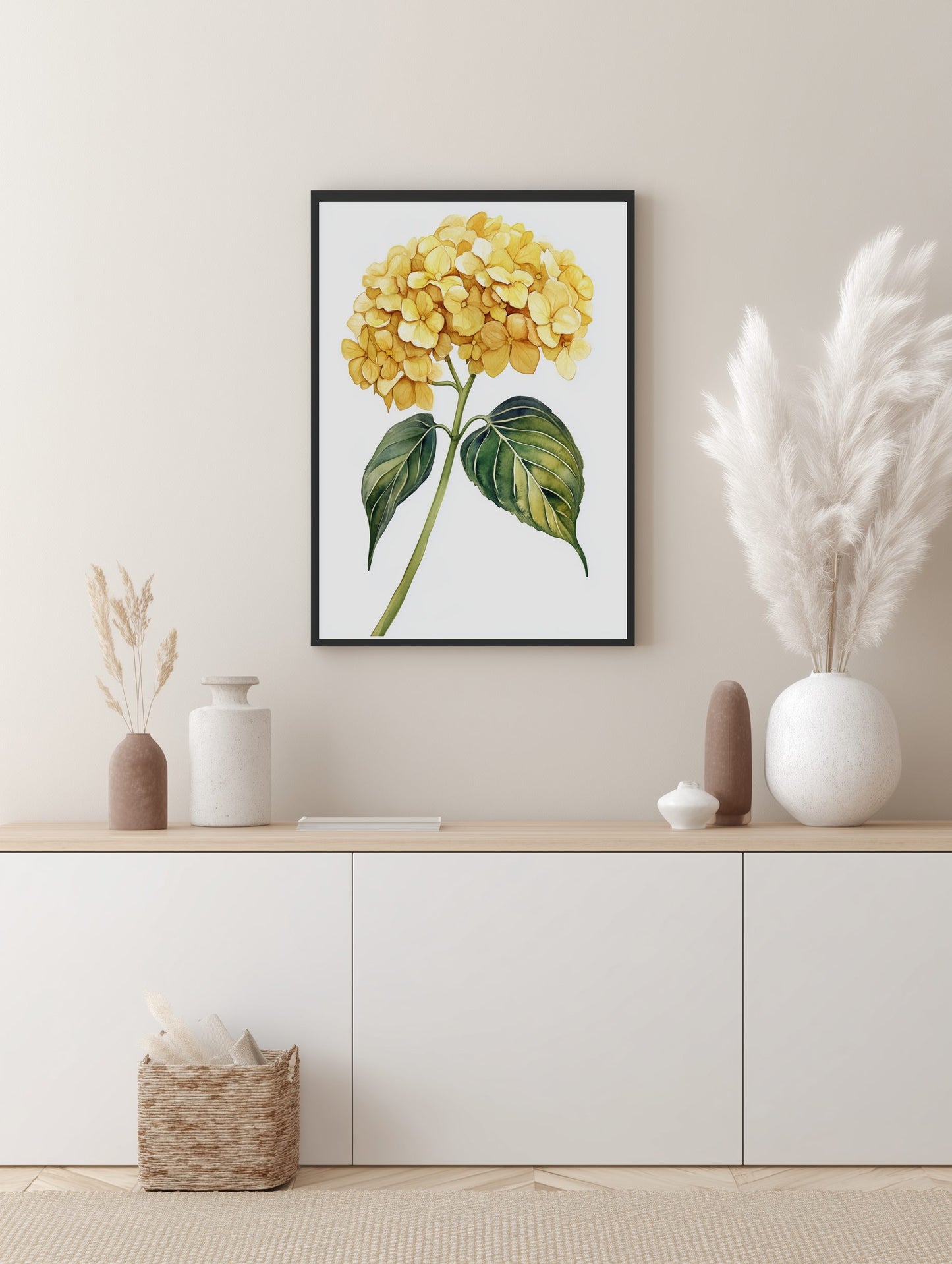 Yellow Hydrangea Poster