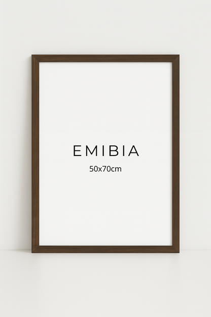 Walnut wood frame 50x70cm