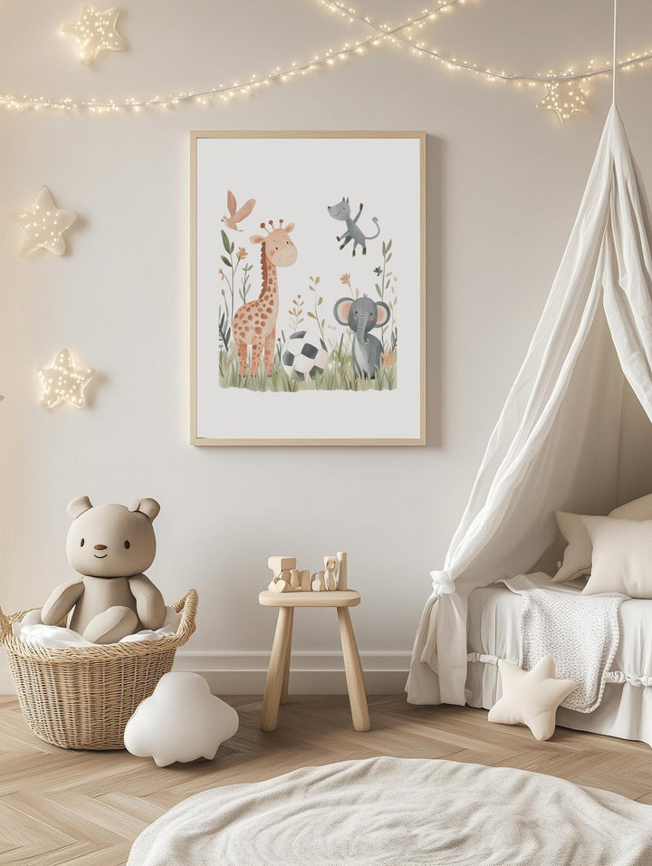 Safari Animal Friends Poster