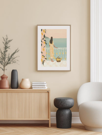 Lemon Balcony View Poster