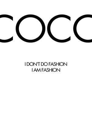 Coco Fashion Quote Poster