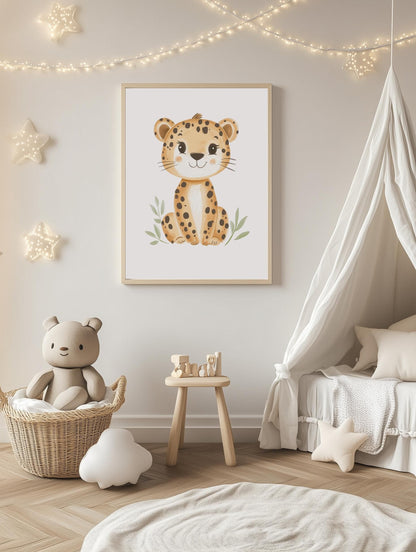 Baby Leopard Jungle Poster
