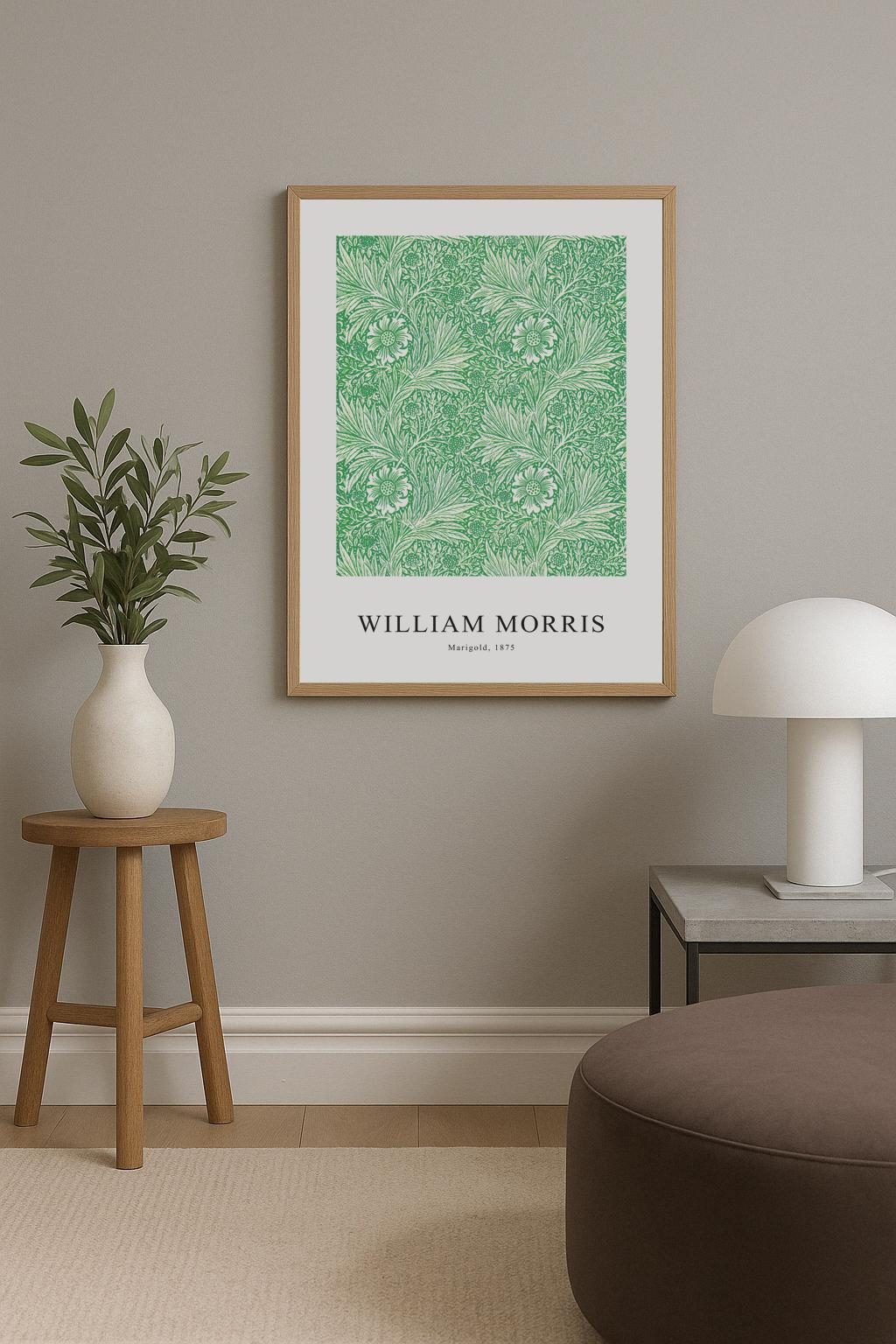 Marigold Botanical Green Poster