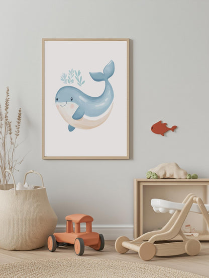 Smiling Whale Poster