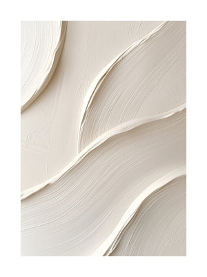 White Curve Abstract Poster