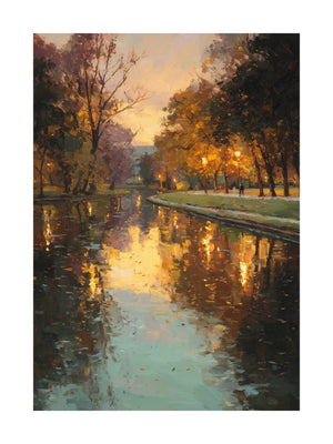 Golden Hour Park Poster