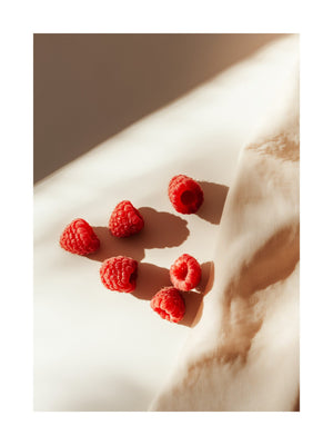 Raspberries in Sunlight Poster