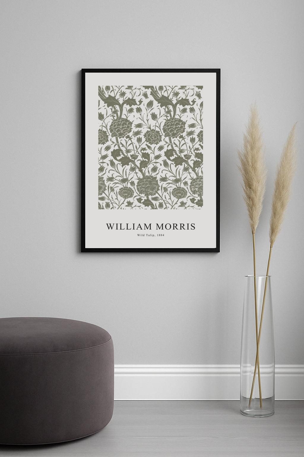 Wild Tulip Sage Green Poster