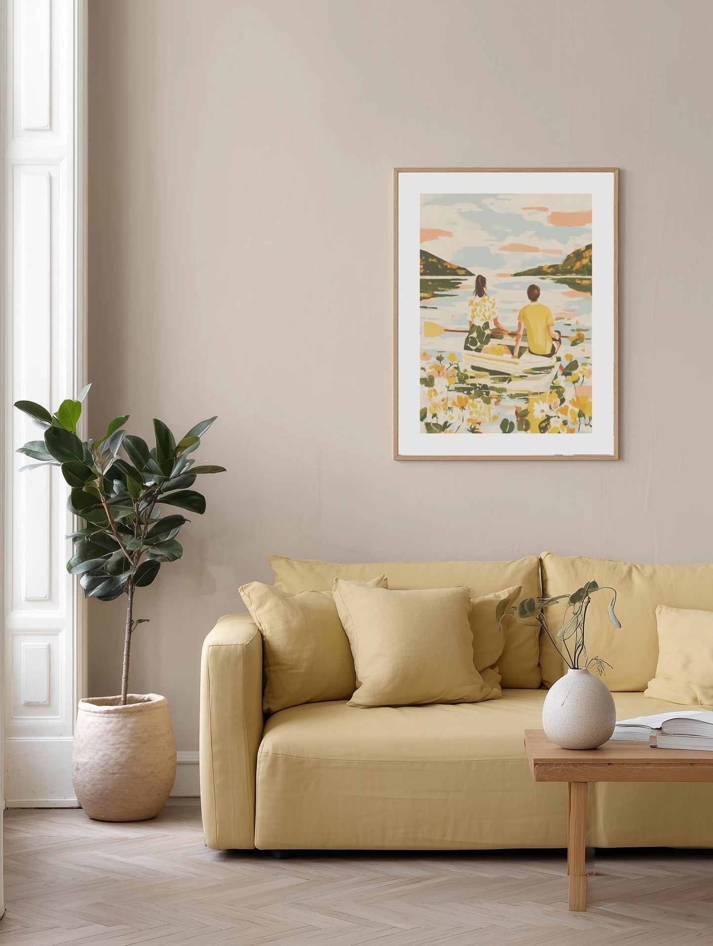 Rowboat Reflections Poster