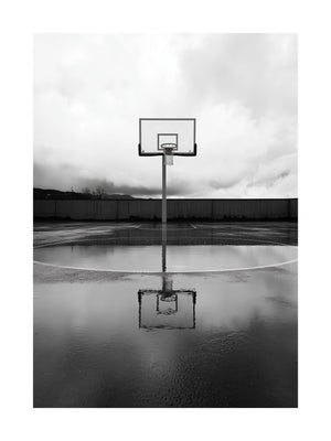 Minimalist Basketball Court Poster