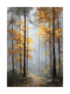 Misty Forest Path Poster