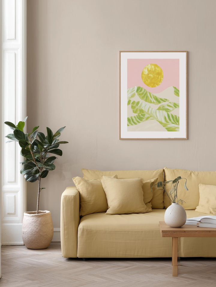 Golden Sun over Desert Hills Poster