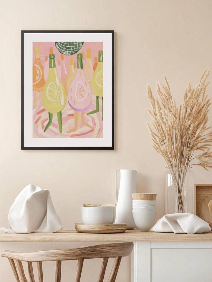 Disco Bottles Poster