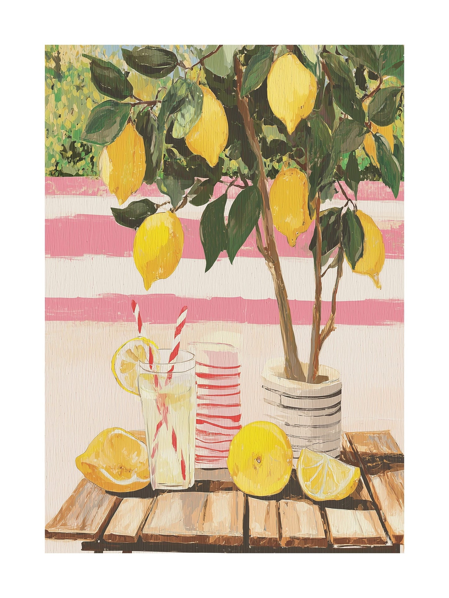 Poster of couple having picnic on giant daisy in the sky