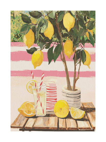 Poster of couple having picnic on giant daisy in the sky