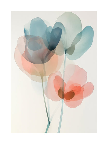 flourishing layers decorative wall art - modern poster for home or office