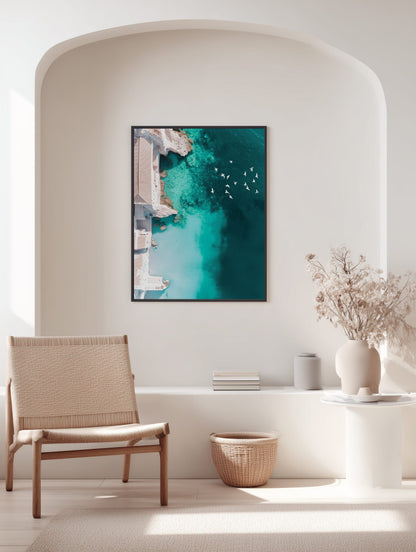 Coastal Cliff Haven Poster