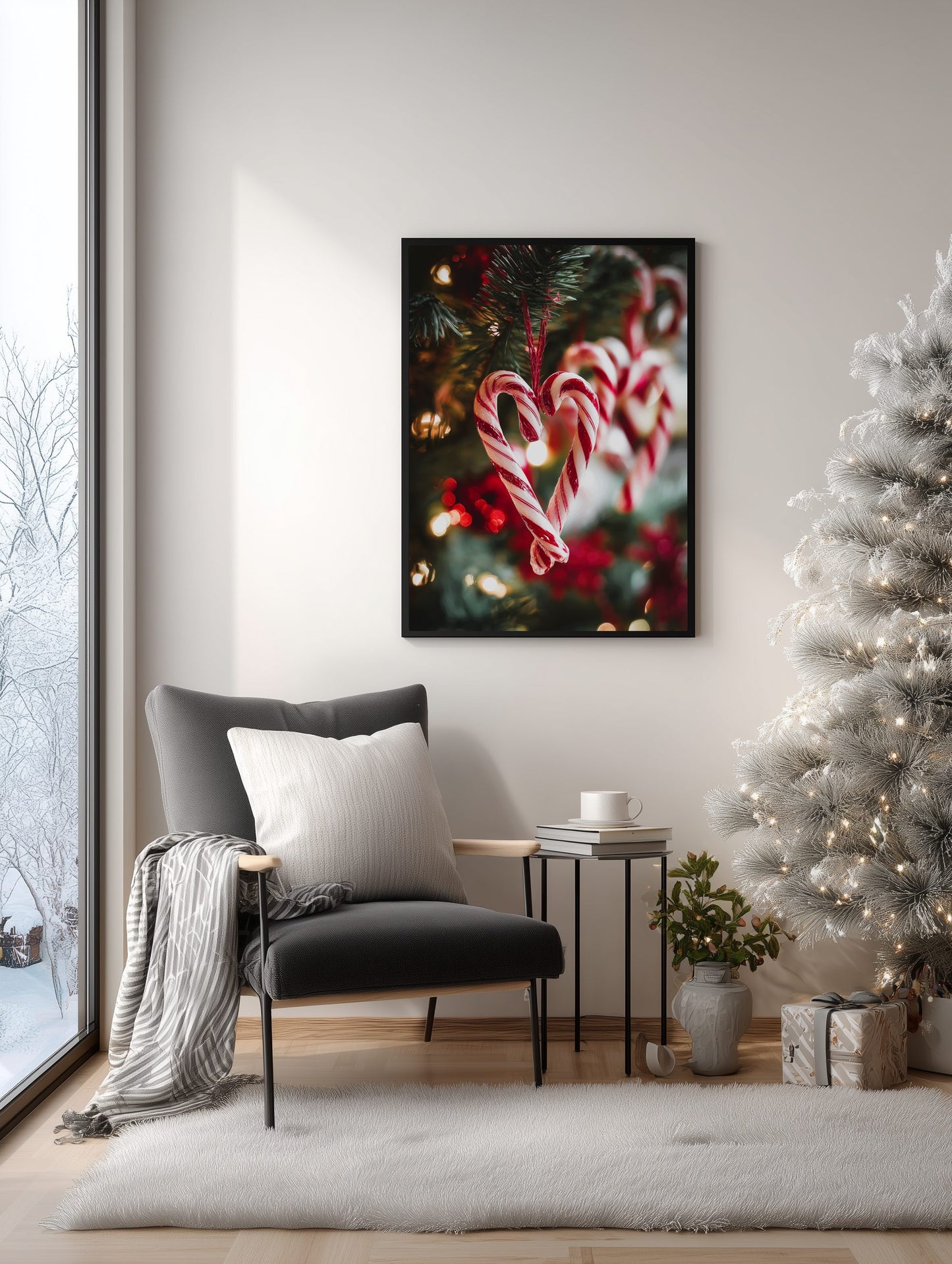 Candy Cane Heart Poster