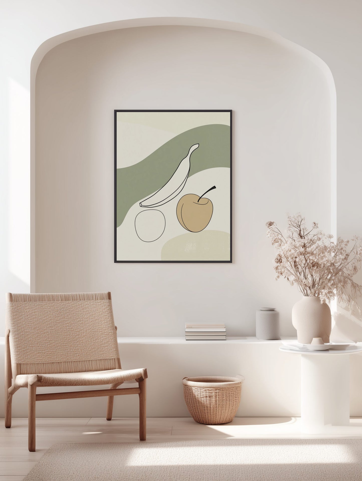 Minimal Fruit Line Art Poster