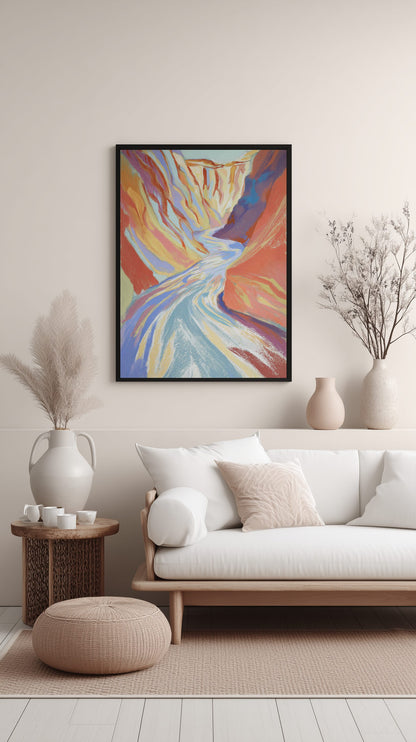 Pastel Canyon Flow Poster
