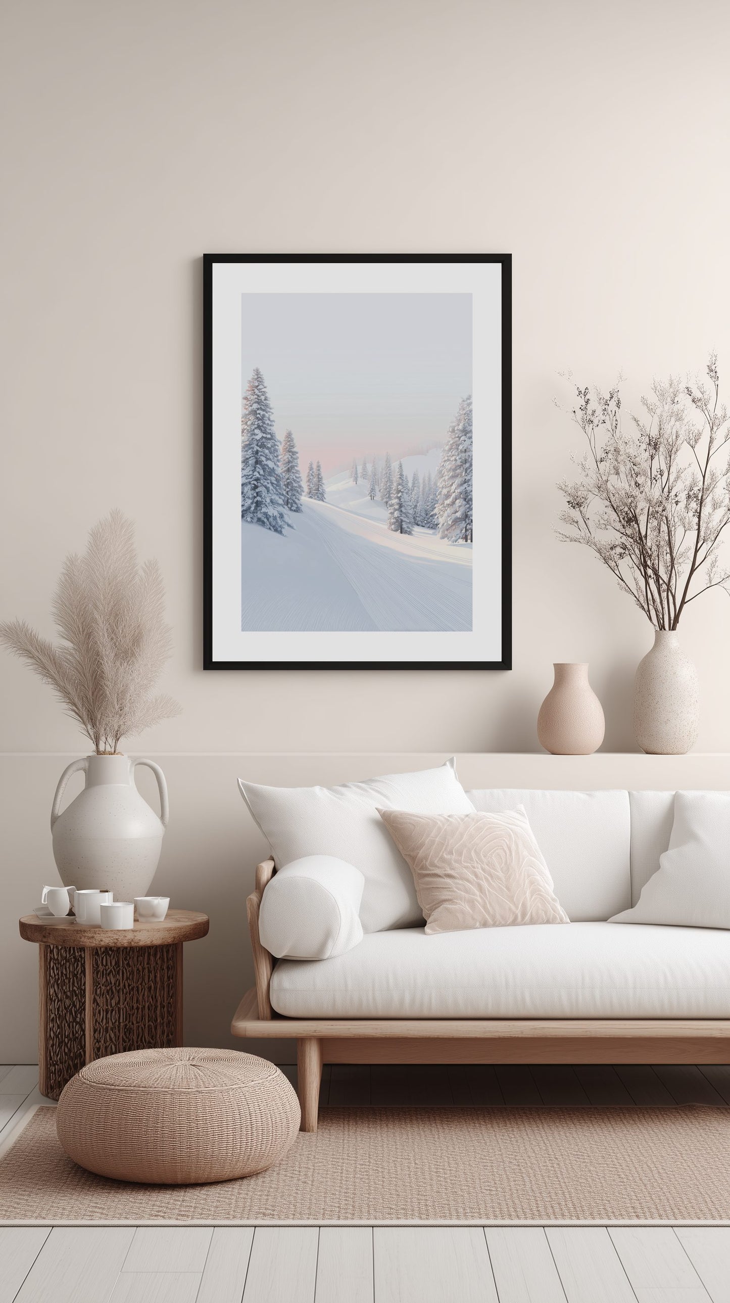 Sunrise on Ski Trails Poster