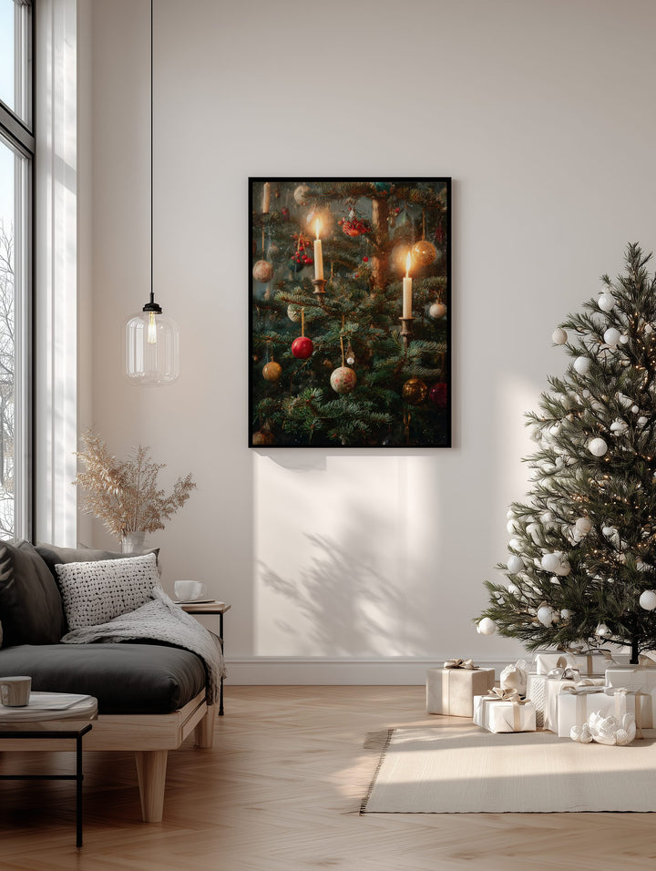 Candlelit Christmas Tree Poster